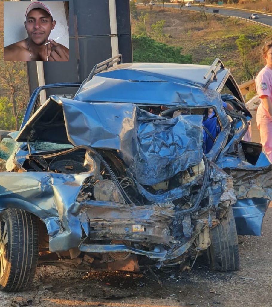 Motorista morre em acidente entre carro e carreta na BR-354