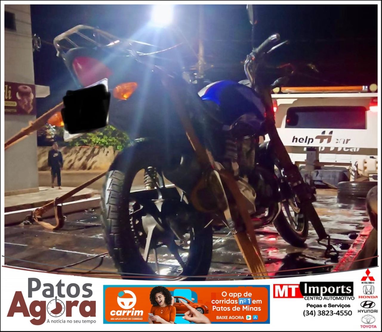 Motociclista é preso por direção perigosa e perturbação do sossego após fuga em Lagoa Formosa
