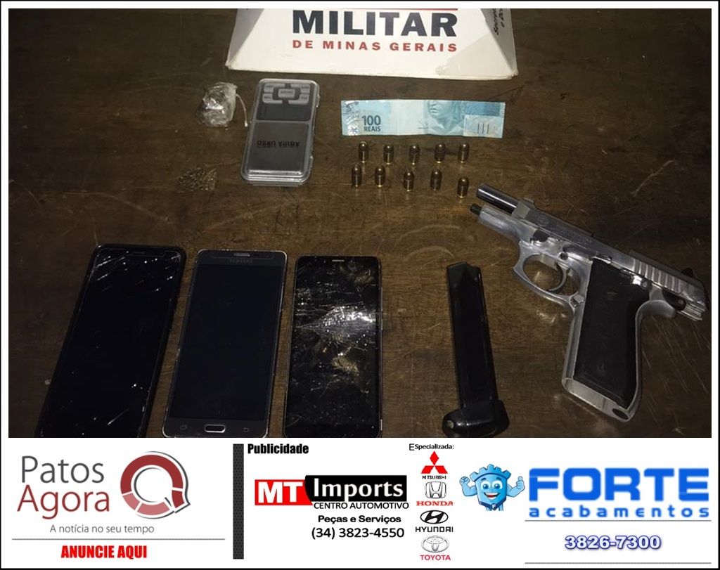 PM prende homem por tráfico e porte ilegal de arma de fogo em Patrocínio