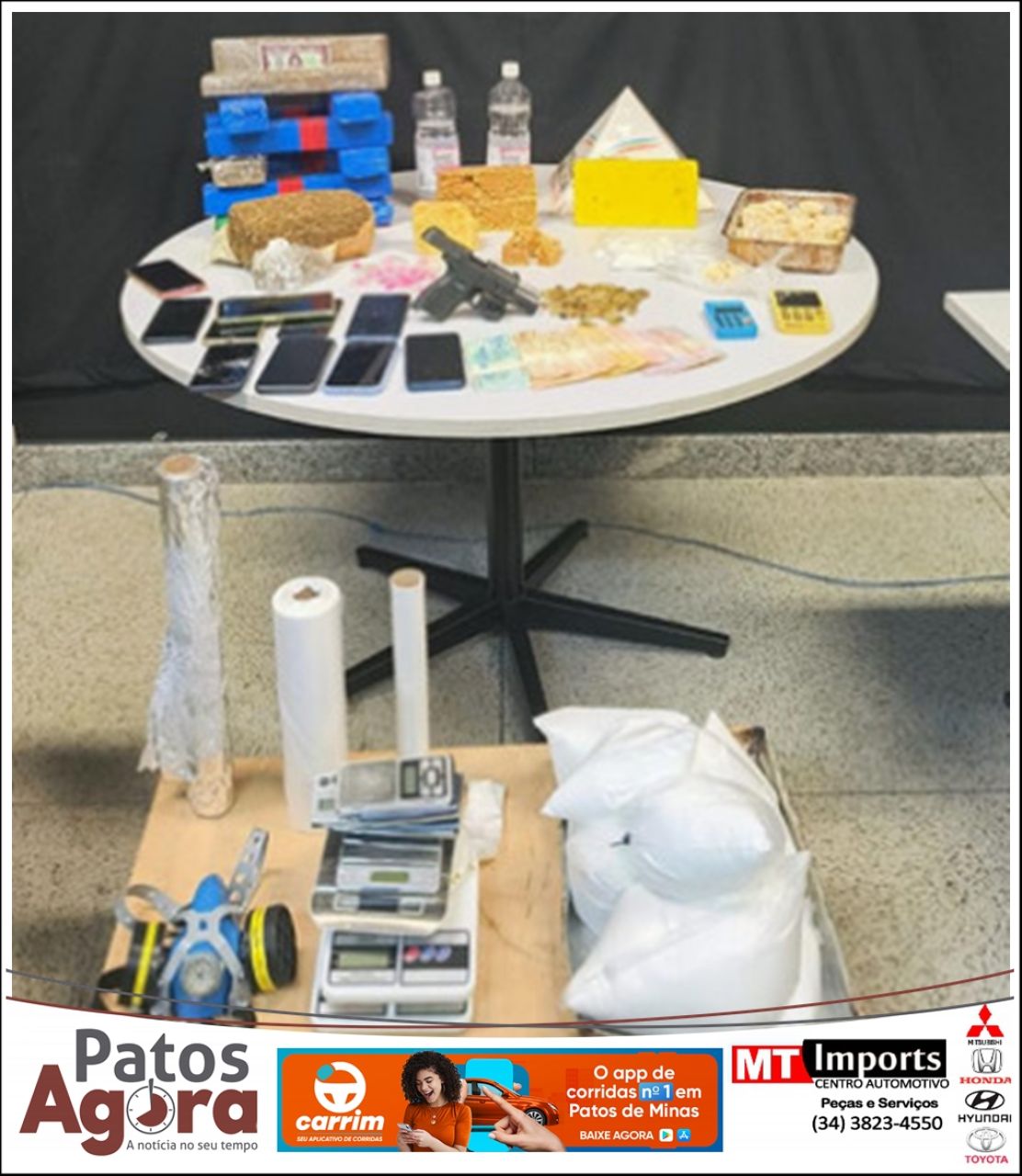 Polícia Militar desmantela laboratório de drogas e prende três em Patrocínio