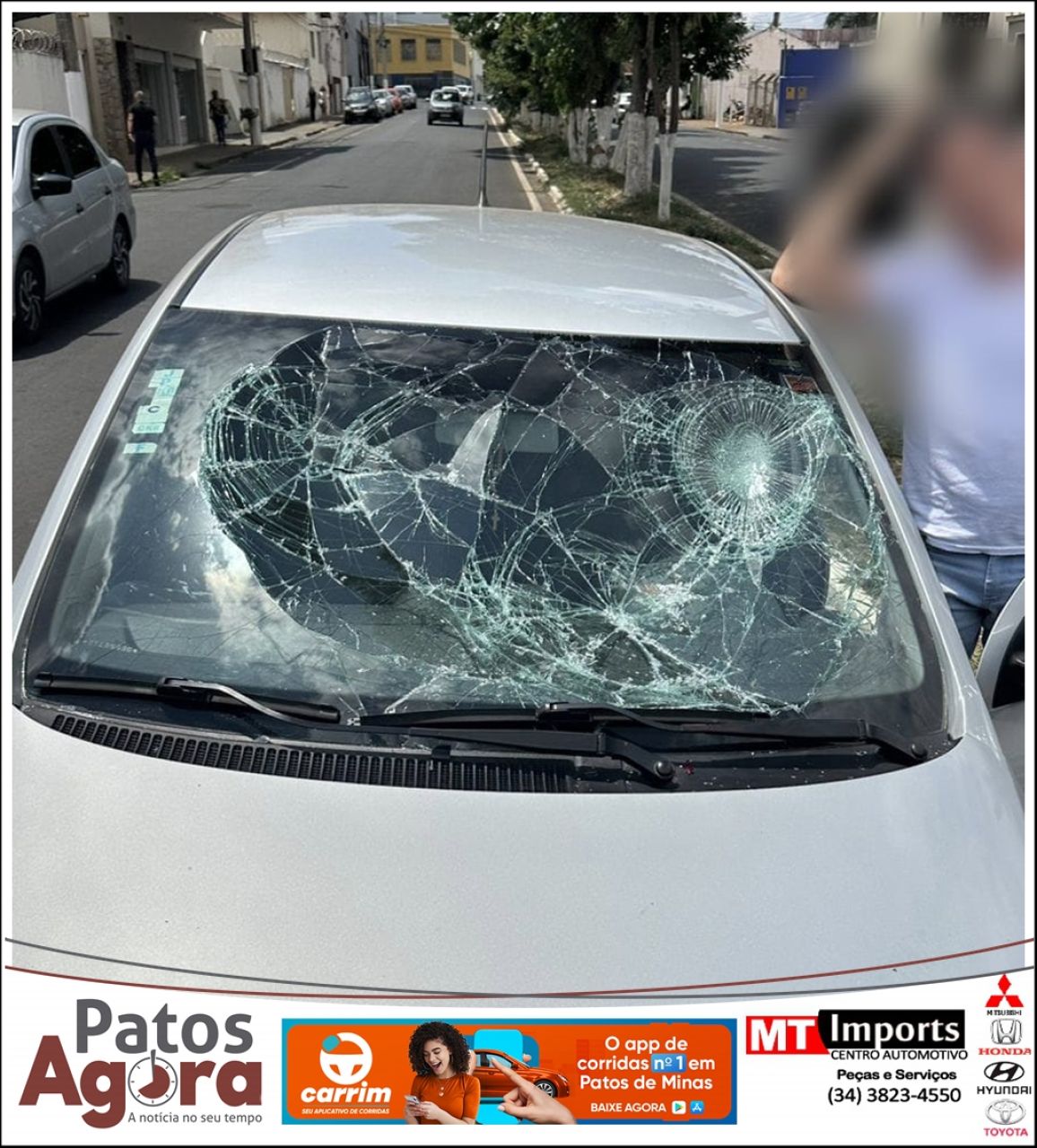 Após discussão no trânsito, condutor atropela e arrasta vítima por 700 metros no capô de veículo