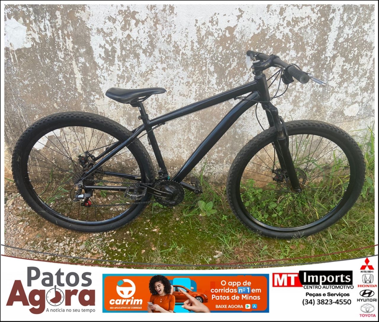 PM de Presidente Olegário recupera bicicleta furtada em Patos de Minas