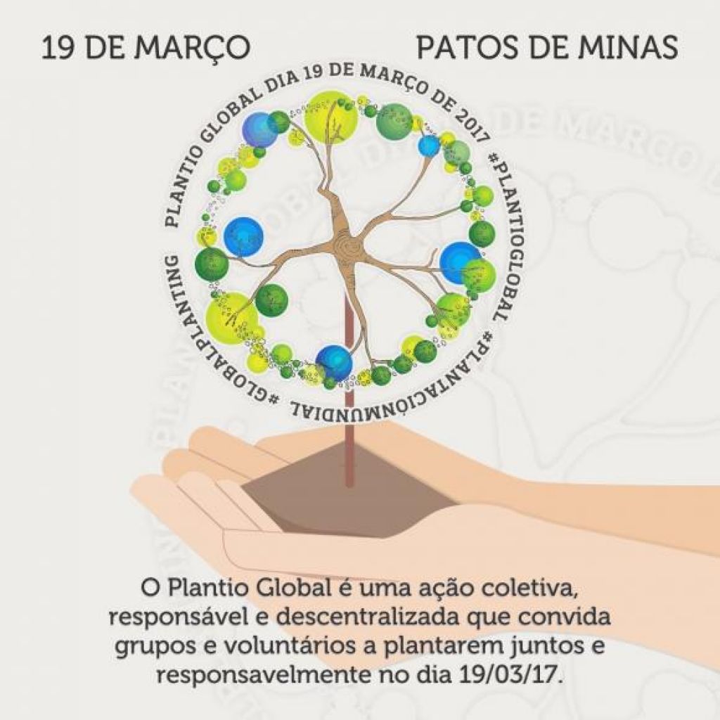 Ação coletiva de plantio global será realizado em Patos de Minas