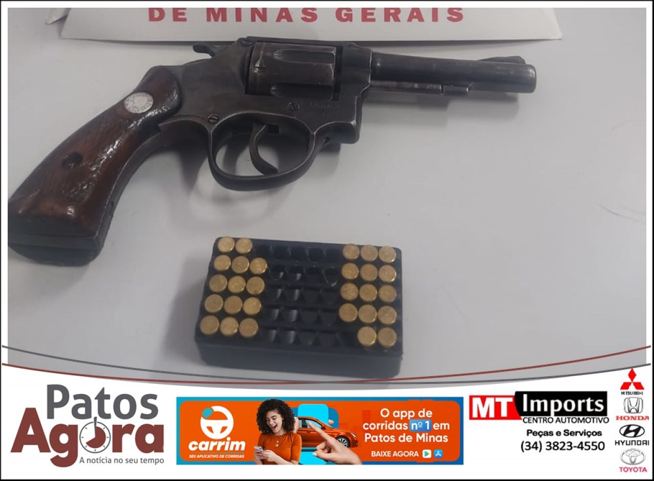 Homem é preso com arma e munições durante Operação Lei Seca em Patos de Minas