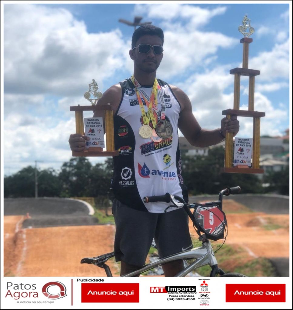 Piloto patense de bicicross vence final disputada em Betim e consagra-se campeão estadual 2018