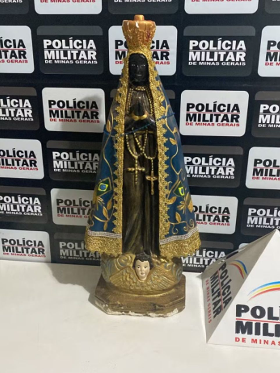 Dupla é presa após furtar imagem de Nossa Senhora Aparecida em Paracatu