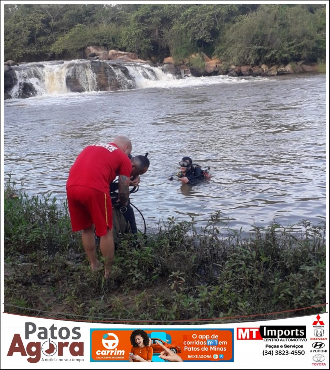 Pedeiro morre afogado no Rio Dourados, zona rural de Patrocínio