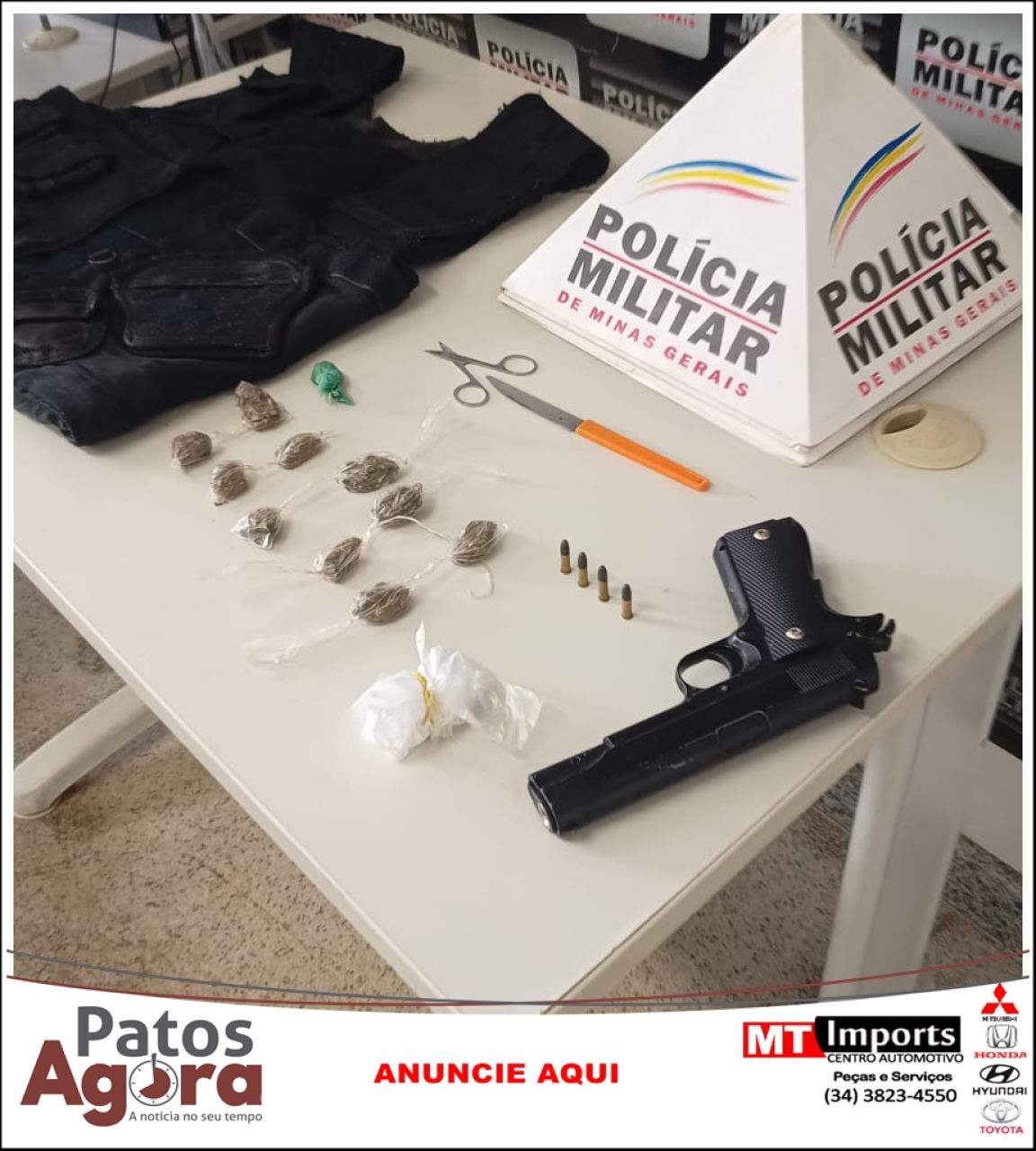 PM de Patrocínio prende dupla por tráfico de drogas