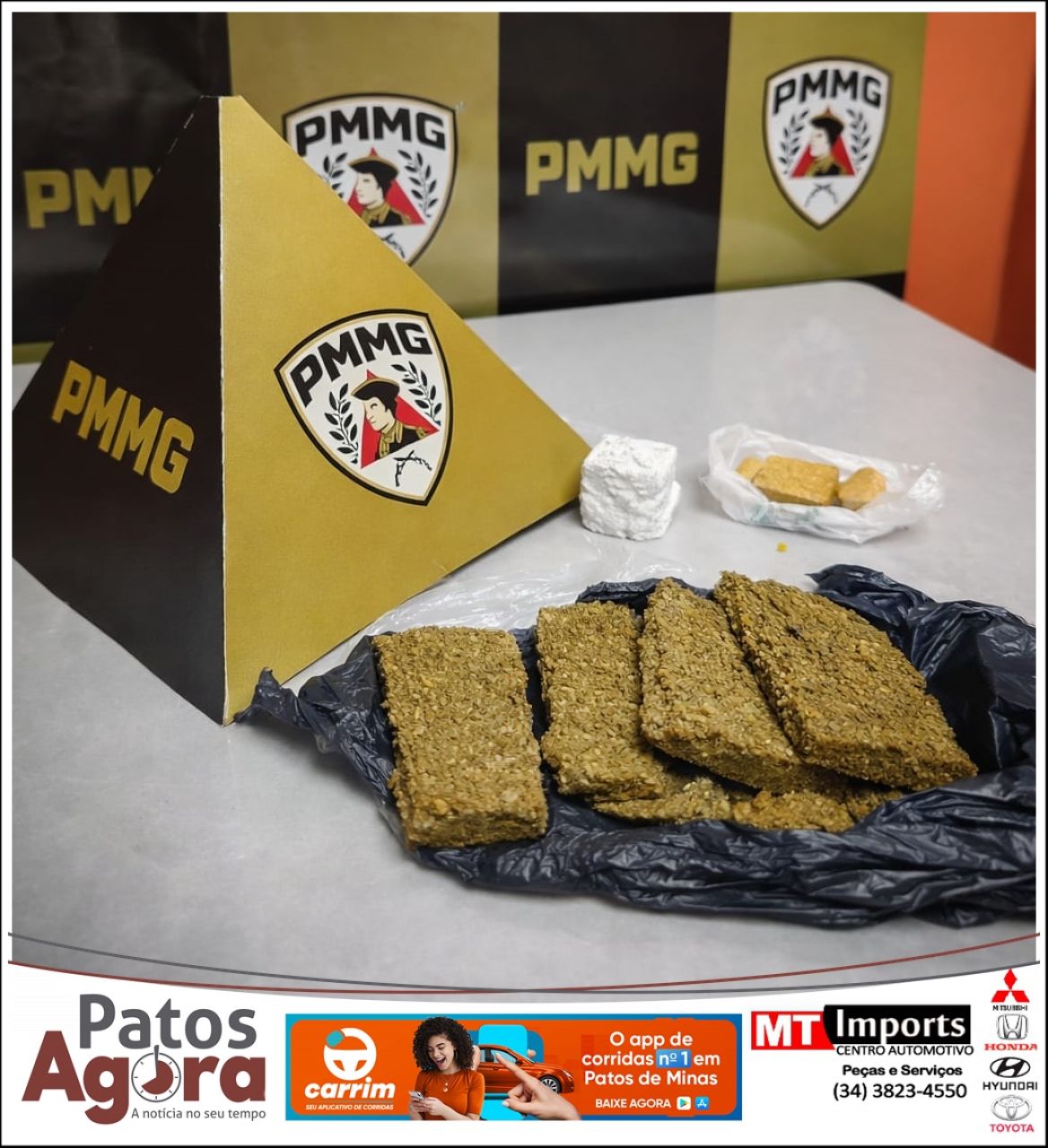 Passageiro é preso com carregamento de drogas em ônibus na MG-188