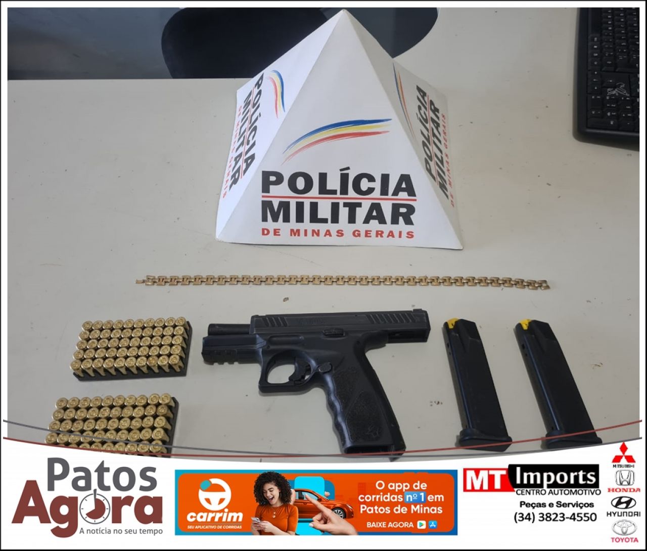 Foragido da Justiça é preso após furtar arma de fogo na zona rural de São Gotardo