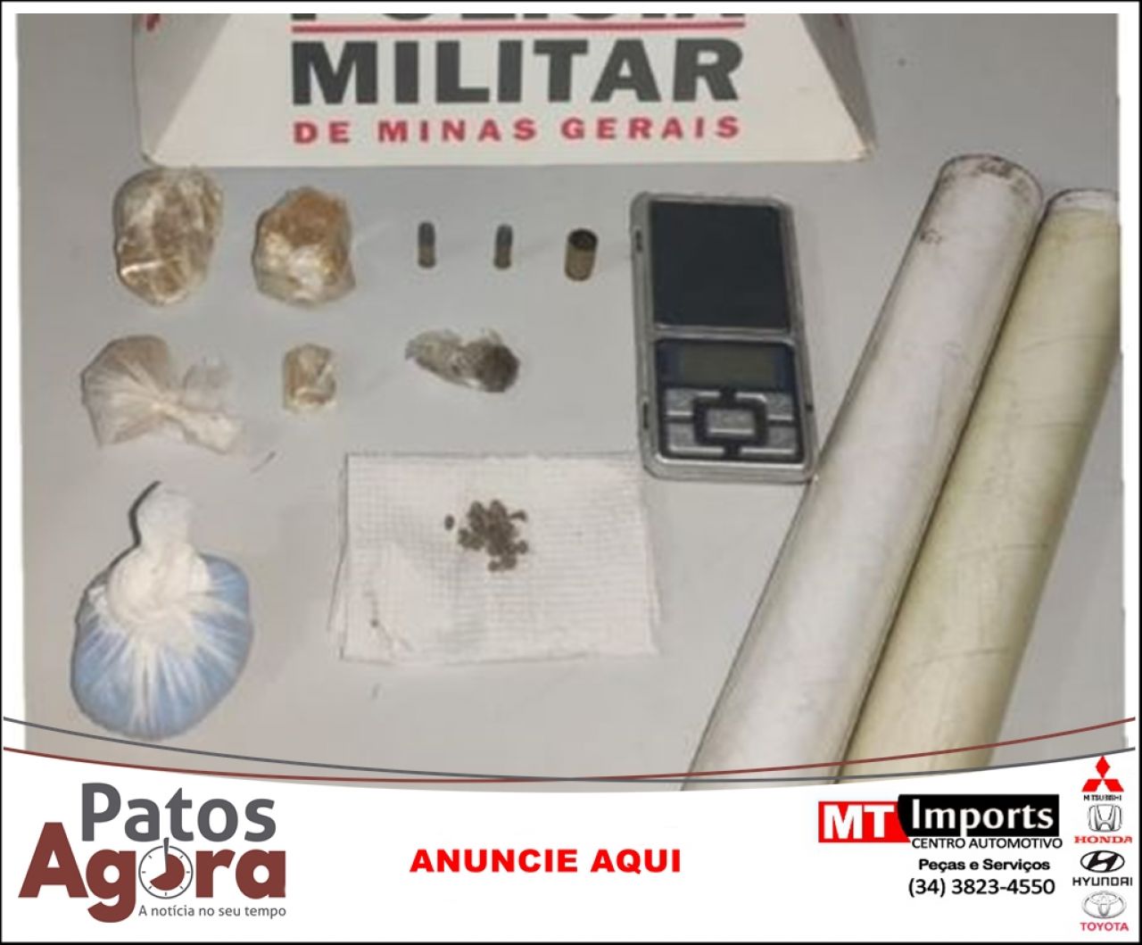 Polícia Militar prende autor e apreende menor infrator por tráfico de drogas